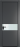 Межкомнатная дверь Profil Doors 17 PA Черный матовый RAL9005 Lacobel Белый лак Графит (Pantone 425С)