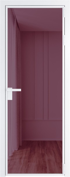 Алюминиевая дверь Profil Doors 1 AG Вайт Фиолетовый Шпион