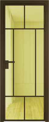 Алюминиевая дверь Profil Doors 10 AG Деорэ Золотое шпион