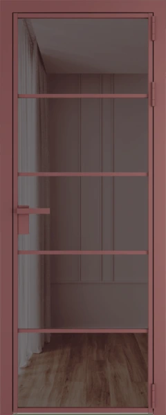 Алюминиевая дверь Profil Doors 14 AG Красный антрацит Золотистая бронза