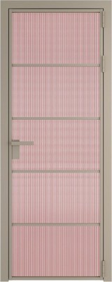 Алюминиевая дверь Profil Doors 14 AG Никель матовый Мору Розовое