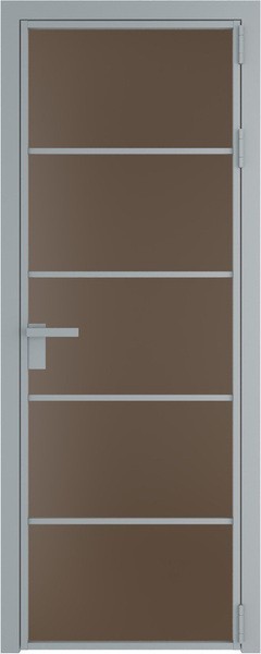 Алюминиевая дверь Profil Doors 14 AG Серебро Монохром гляссе