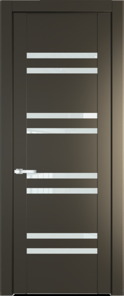 Межкомнатная дверь Profil Doors 1.6 P Белый триплекс Перламутр бронза