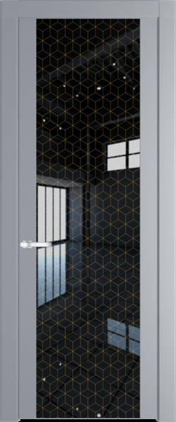 Межкомнатная дверь Profil Doors 1.7 P Лоран узор золото Смоки (RAL 870-02)