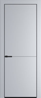 Межкомнатная дверь Profil Doors 16 PE Лайт Грей (RAL 870-01) Черный матовый RAL9005