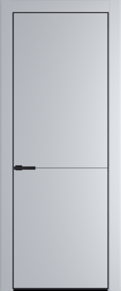 Межкомнатная дверь Profil Doors 16 PE Лайт Грей (RAL 870-01) Черный матовый RAL9005