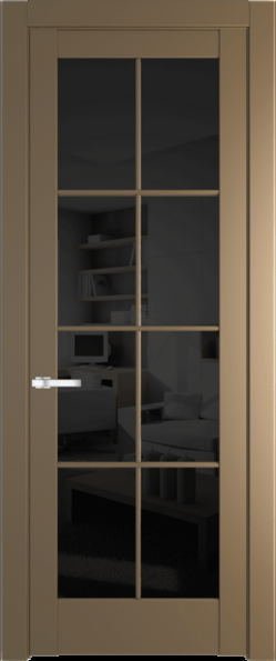 Межкомнатная дверь Profil Doors 4.1.2 (p.8) Перламутр золото Черное тонированное