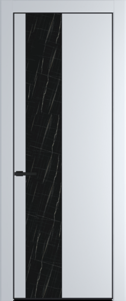 Межкомнатная дверь Profil Doors Orange 19 PE.O Неро мрамор Вайт (RAL 110 96 02) Черный матовый RAL9005