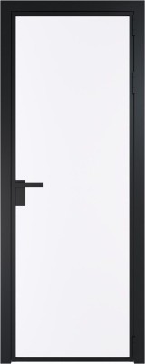 Алюминиевая дверь Profil Doors 1 AG Черный матовый RAL9005 Монохром белый просветленный