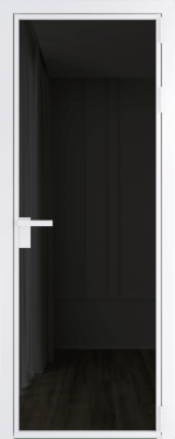 Алюминиевая дверь Profil Doors 1 AG Вайт Черное тонированное