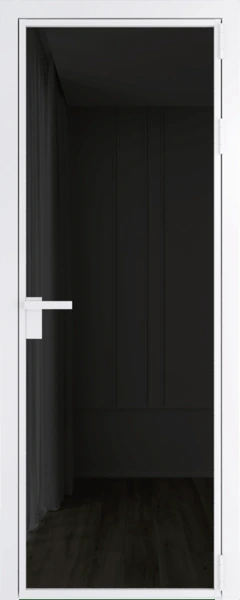 Алюминиевая дверь Profil Doors 1 AG Вайт Черное тонированное