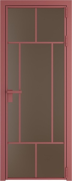 Алюминиевая дверь Profil Doors 10 AG Красный антрацит Монохром гляссе