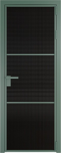 Алюминиевая дверь Profil Doors 13 AG Зеленый воск Мору черное
