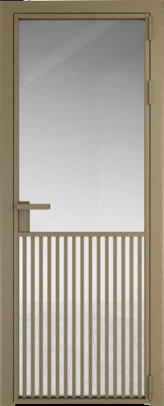 Алюминиевая дверь Profil Doors 15 AG Шампань Прозрачное