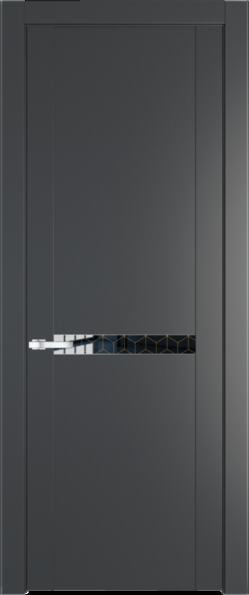 Межкомнатная дверь Profil Doors 1.4 P Лоран узор золото Графит (Pantone 425С)