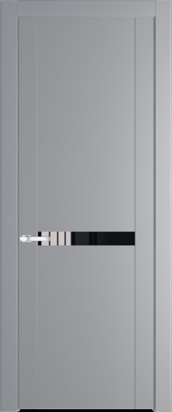 Межкомнатная дверь Profil Doors 1.4 P Lacobel Черный лак Смоки (RAL 870-02)