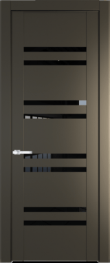 Межкомнатная дверь Profil Doors 1.6 P Черный триплекс Перламутр бронза