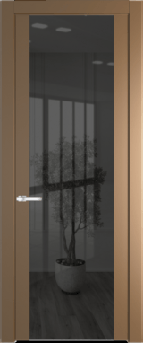 Межкомнатная дверь Profil Doors 1.7 P Зеркало серое Перламутр золото