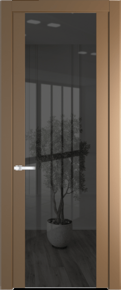 Межкомнатная дверь Profil Doors 1.7 P Зеркало серое Перламутр золото