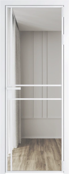 Алюминиевая дверь Profil Doors 9 AG Вайт Прозрачное
