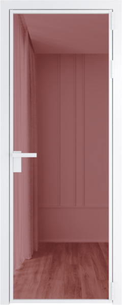 Алюминиевая дверь Profil Doors 1 AG Вайт Розовое шпион