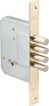 Замок Kale kilit (Кале килит) врезной крестообразный 189/4MF (52 mm) (латунь), 5 кл.
