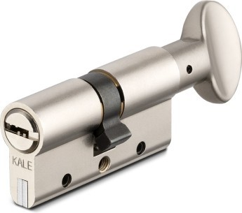 Цилиндровый механизм Kale kilit (Кале килит) с вертушкой 164 DBM-E/80 (35+10+35) mm никель 5 кл.