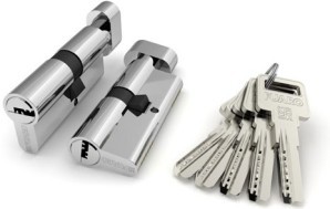 Цилиндровый Fuaro (Фуаро) механизм (R602/100) R6002Knob100(45+10+45) CP хром 5Key с вертушкой