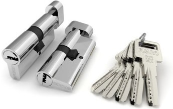 Цилиндровый Fuaro (Фуаро) механизм (R602/100) R6002Knob100(45+10+45) CP хром 5Key с вертушкой