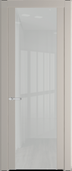 Межкомнатная дверь Profil Doors 1.7 P Lacobel Белый лак Сэнд