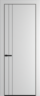 Межкомнатная дверь Profil Doors 12 PE Крем Вайт (RAL 120-02) Черный матовый RAL9005