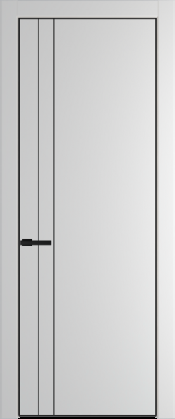 Межкомнатная дверь Profil Doors 12 PE Крем Вайт (RAL 120-02) Черный матовый RAL9005