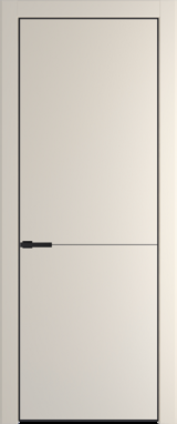 Межкомнатная дверь Profil Doors 16 PE Кремовая Магнолия (RAL 120-04) Черный матовый RAL9005
