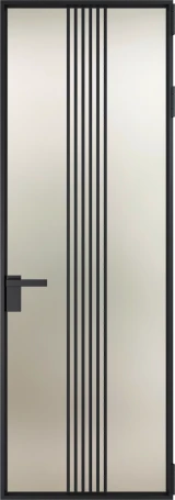 Алюминиевая дверь Profil Doors Orange 18AV.O Черный матовый