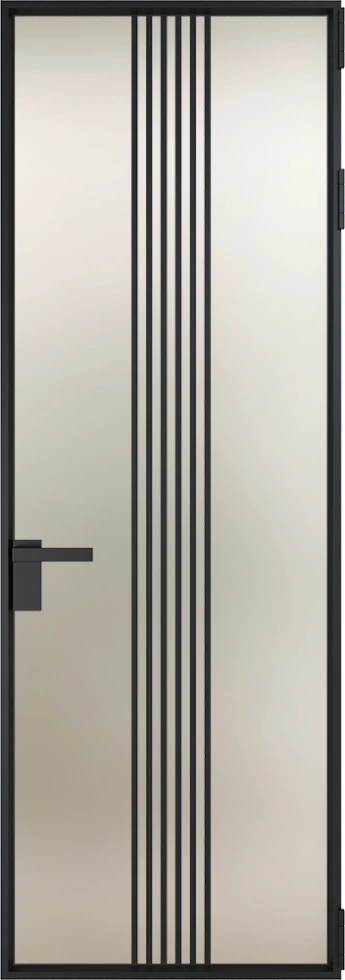 Алюминиевая дверь Profil Doors Orange 18AV.O Черный матовый