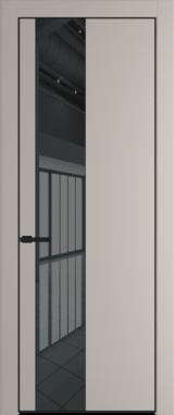 Межкомнатная дверь Profil Doors Orange 19 PE.O Зеркало серое Сэнд Черный матовый RAL9005