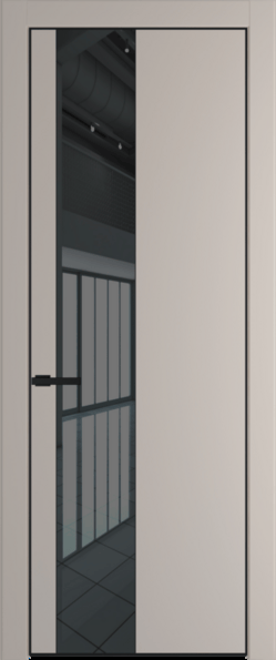 Межкомнатная дверь Profil Doors Orange 19 PE.O Зеркало серое Сэнд Черный матовый RAL9005