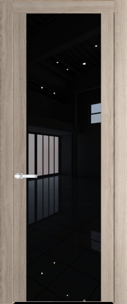 Межкомнатная дверь Profil Doors 1.7 N Lacobel Черный лак Дуб Сонома