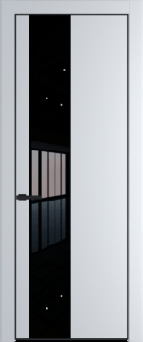 Межкомнатная дверь Profil Doors 19 PA Черный матовый RAL9005 Зеркало Grey Сэнд