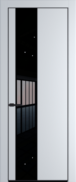 Межкомнатная дверь Profil Doors 19 PA Черный матовый RAL9005 Зеркало Grey Сэнд