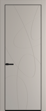 Межкомнатная дверь Profil Doors 6 PA Черный матовый Сэнд