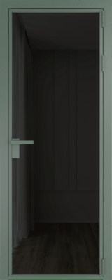 Алюминиевая дверь Profil Doors 1 AG Зеленый воск Черное тонированное
