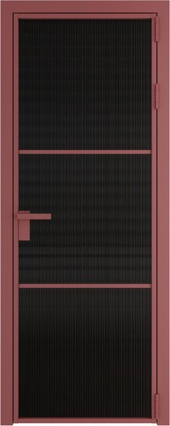 Алюминиевая дверь Profil Doors 13 AG Красный антрацит Мору черное