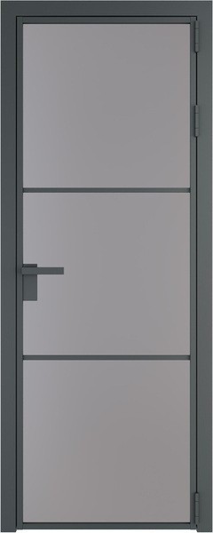 Алюминиевая дверь Profil Doors 13 AG Серая ночь Монохром серый