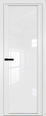 Алюминиевая дверь Profil Doors 2AGP Вайт Белый триплекс