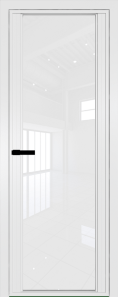 Алюминиевая дверь Profil Doors 2AGP Вайт Белый триплекс