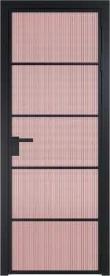 Алюминиевая дверь Profil Doors 14 AG Черный матовый Мору Розовое
