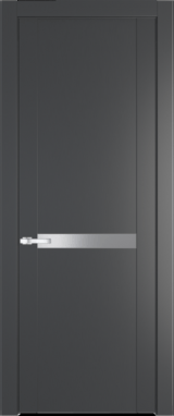 Межкомнатная дверь Profil Doors 1.4 P Монохром серебро (серебро матлак) Графит (Pantone 425С)