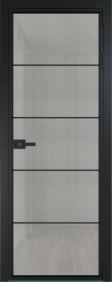 Алюминиевая дверь Profil Doors 5AX Черный матовый Рэте