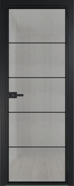 Алюминиевая дверь Profil Doors 5AX Черный матовый Рэте
